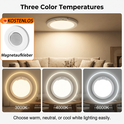 💎50% Rabatt✨Wiederaufladbare LED-Deckenleuchte mit Bewegungssensor💡⚡Licht per Sprachbefehl – Schluss mit dem lästigen Drücken von Schaltern🔌