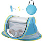 ☀️🛡️ Baby-Popup-Zelt UPF 50+ – 1 Sekunde aufgebaut, 360° Luftzirkulation, Insekten- & UV-Schutz, leichter Reisebegleiter für Strand & Garten 🧸🌬️