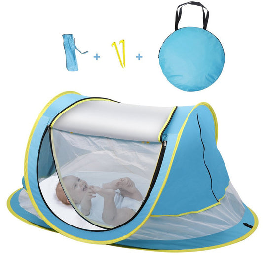 ☀️🛡️ Baby-Popup-Zelt UPF 50+ – 1 Sekunde aufgebaut, 360° Luftzirkulation, Insekten- & UV-Schutz, leichter Reisebegleiter für Strand & Garten 🧸🌬️