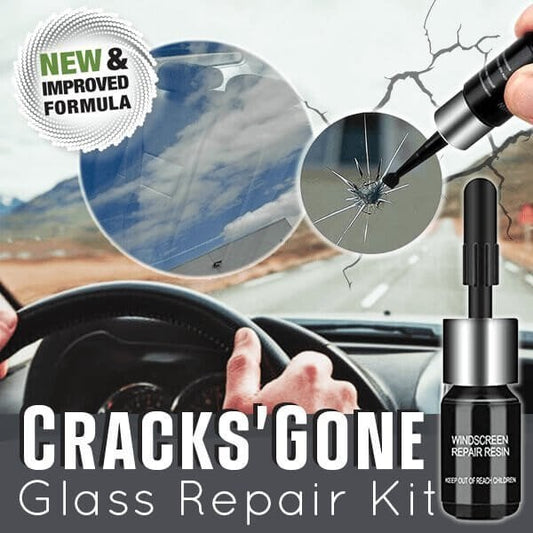 🚗 DIY Glasreparaturset für Windschilde – Repariert Risse & Sternschäden, Transparent & Sparen Sie teure Austauschkosten