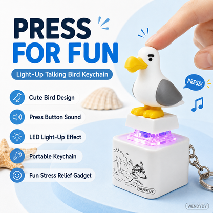 Meine Little Bird sprachgesteuerte, leuchtende elektronische Schlüsselanhänger: Kreativer Schlüsselanhänger in Entenform zum Drücken