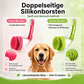 🐶 Tierbadbürste – Langer Griff, Shampoo-Spender, 2 Bürstenkopf-Optionen 🧴