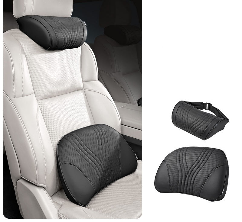 🚗💺 Lordosen- & Nackenstütze – ergonomisch, atmungsaktiv, verstellbar – Rückenschmerzen adé! 🌿