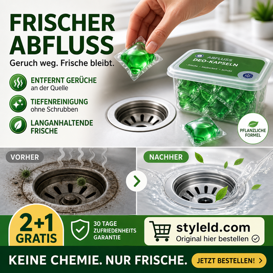 🏠1 kaufen, 1 gratis💧‑Deodorant‑Tabs – Bio‑Enzym‑Formel neutralisiert Gerüche direkt an der Quelle. Sofortiger Frischeduft, ohne aggressive Chemikalien. Verabschieden Sie sich von unangenehmen Gerüchen. 🚰✅