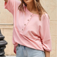 Lässiges Button-Down-Oberteil aus Waffelstrick