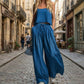 👚 50% RABATT! ✨ Damen Crop Top & Wide-Leg Hose 2-teiliges Set – Modisch, luftig & perfekt für Sommer, Strand oder Partys 🌊