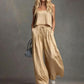 👚 50% RABATT! ✨ Damen Crop Top & Wide-Leg Hose 2-teiliges Set – Modisch, luftig & perfekt für Sommer, Strand oder Partys 🌊