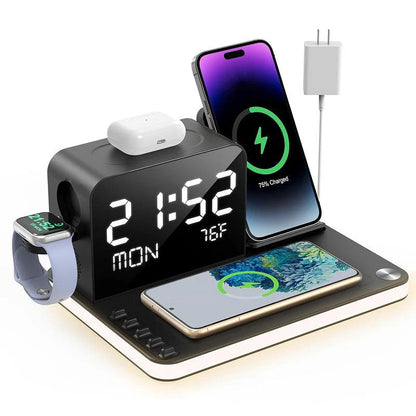 🔋⚡ 7-in-1 Kabellose Ladestation 📱🎧 Für Smartwatch, Kopfhörer & Smartphone – Alle Geräte gleichzeitig laden. Kein Kabelchaos, volle Kompatibilität.