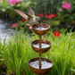 🐦🐦 50 % RABATT 🔥🔥 Rustikaler 3-stöckiger Metall-Vogelfutterständer & Tränke – wetterfest, standsicher, für Garten & Balkon – ideal für Vogelbegeisterte