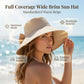 🏖️ Sommer-Sale 60% Rabatt 🏝️👒 🎀Damen-Sonnenhut mit Schleife und breiter Krempe – faltbar, 360°-Schutz🎁
