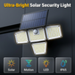 🔥 Heute -50 %! ☀️ 3-Kopf Solar-Wandleuchte mit Bewegungsmelder