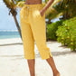 🌺Sommerliche Caprihose mit Karomuster für Damen