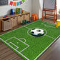 Rutschfester Teppich mit Fußballfeld-Motiv
