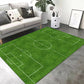 Rutschfester Teppich mit Fußballfeld-Motiv