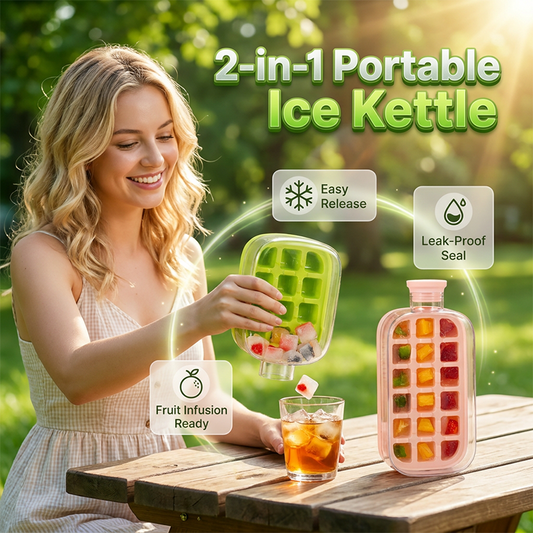 2-in-1-Eiswürfelbereiter und Trinkflasche