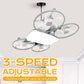 3-stufiger E27-Ventilator mit Drohnen-Design und Fernbedienung