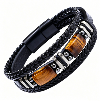 🔥 Heute -50 %! 🖤 Geflochtenes PU-Lederarmband