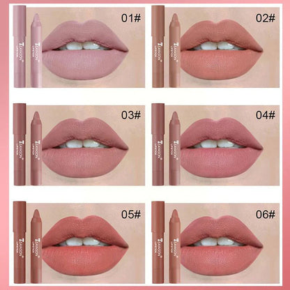 📢1 kaufen, 1 gratis💕12 Farben Matter Lippenstift in Stiftform